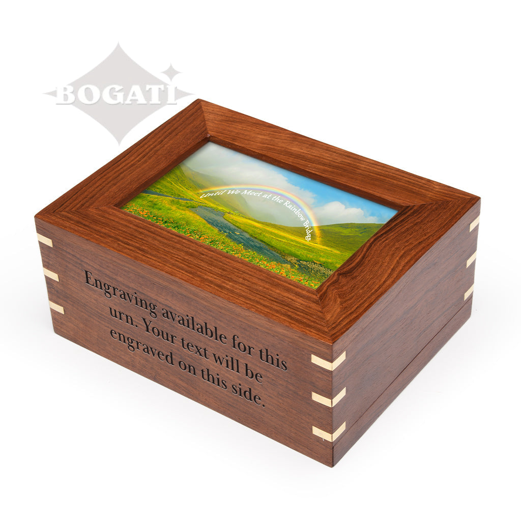 MEDIUM - Rosewood Photo Frame Urn -517- Rainbow Bridge