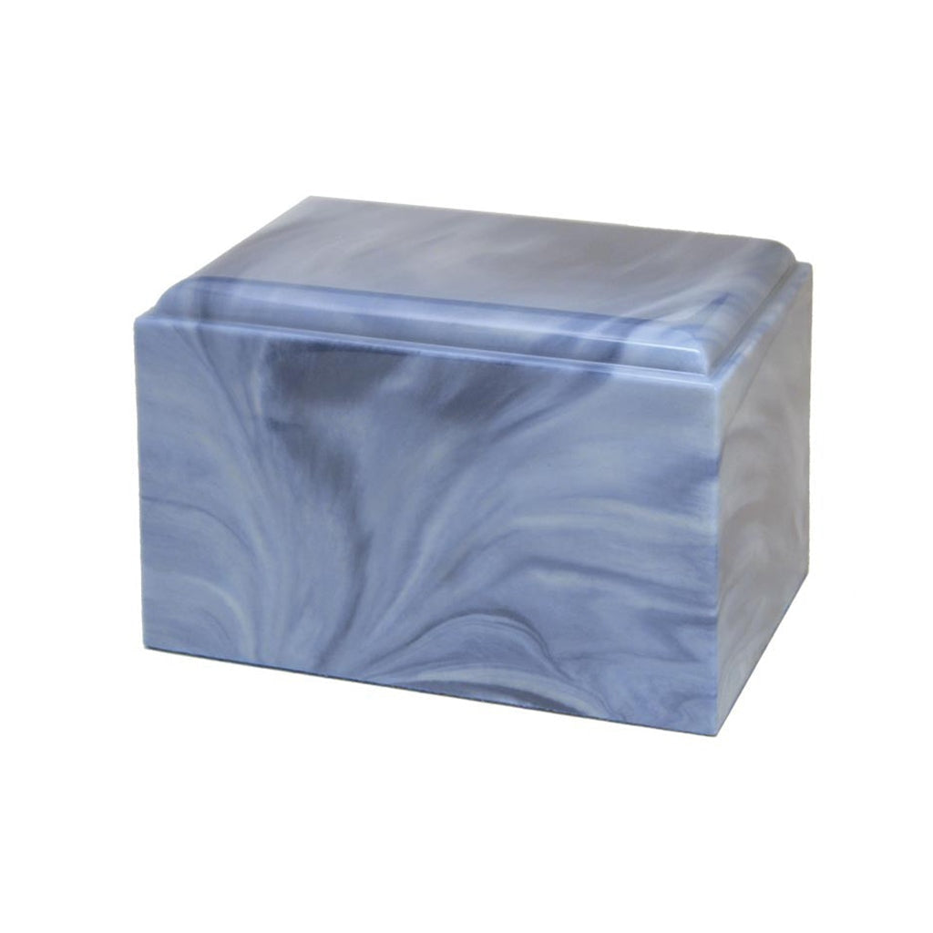 ADULT Cultured Marble Urn -440- STRATUS Sky Blue