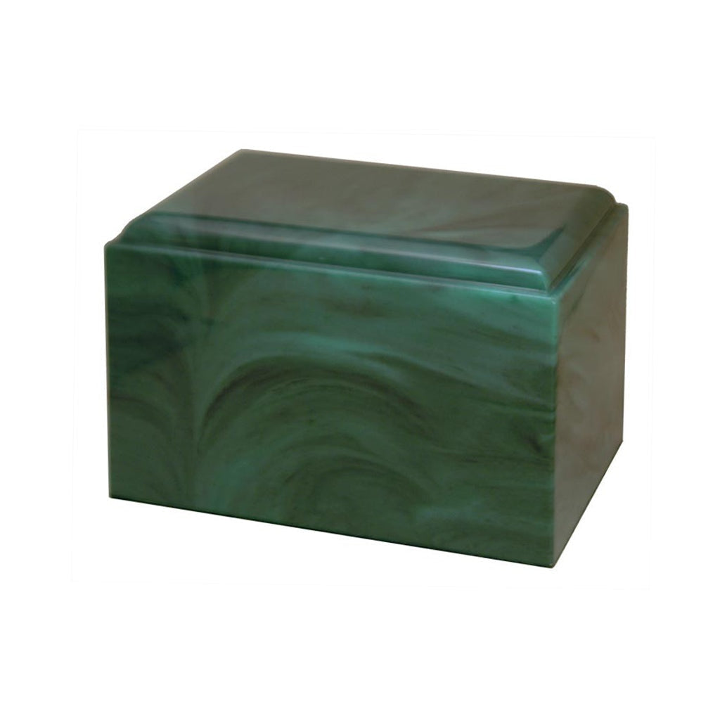 ADULT Cultured Marble Urn -440- STRATUS Emerald