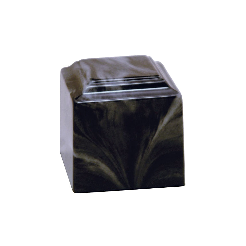 SMALL Cultured Marble Urn -390- Little TAHITI Smoke