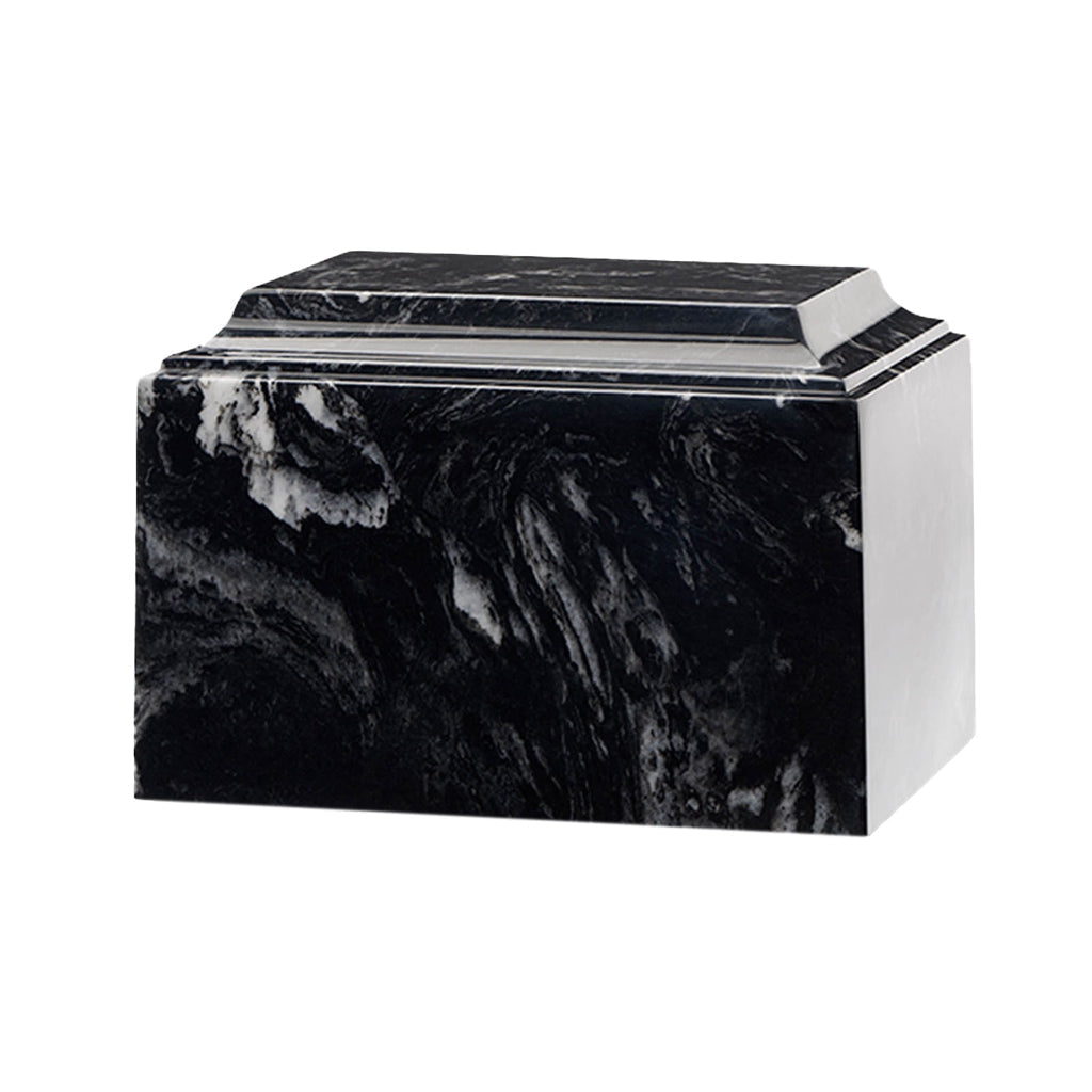 ADULT Cultured Marble Tuscany Urn Black Marlin