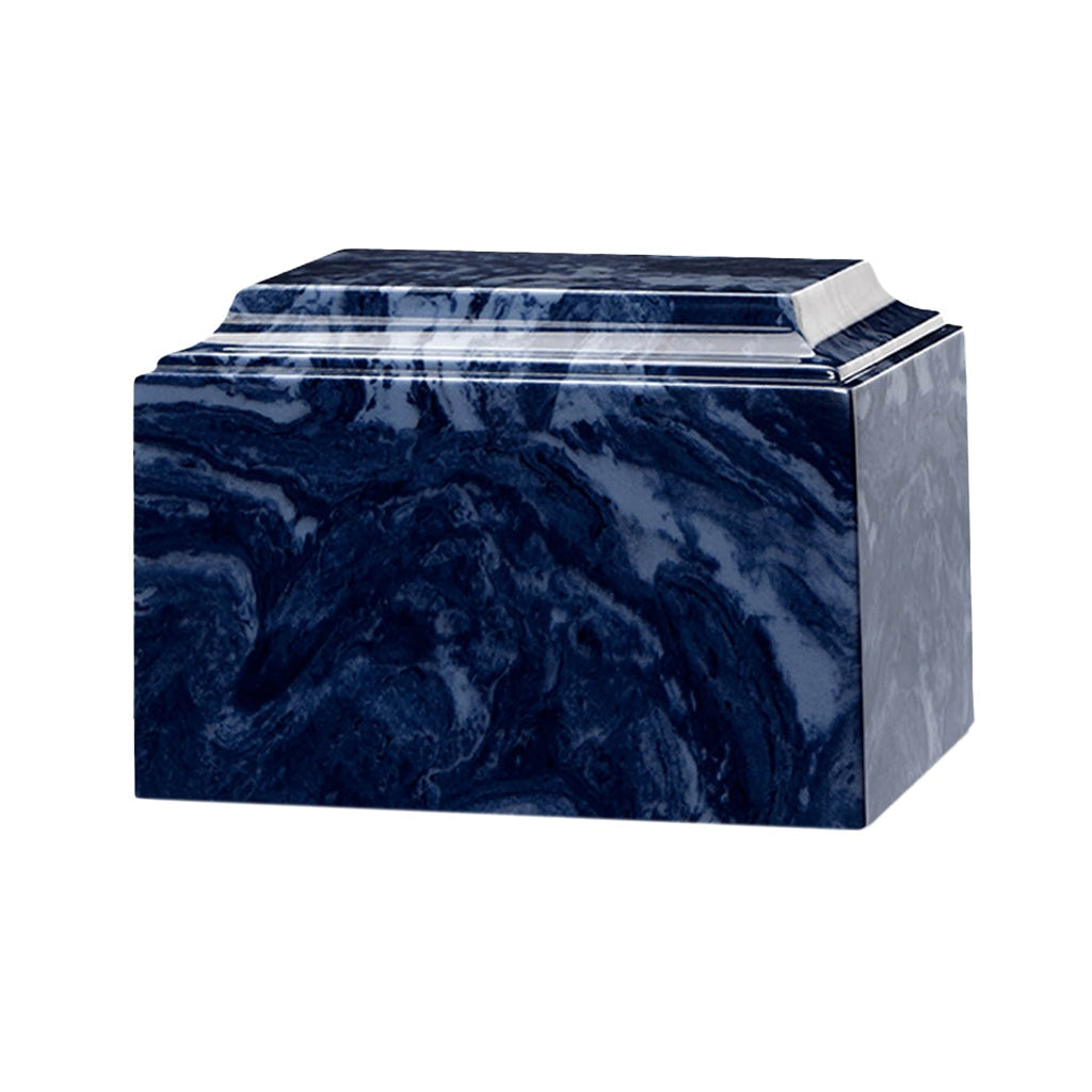 ADULT Cultured Marble Tuscany Urn - Midnight Blue