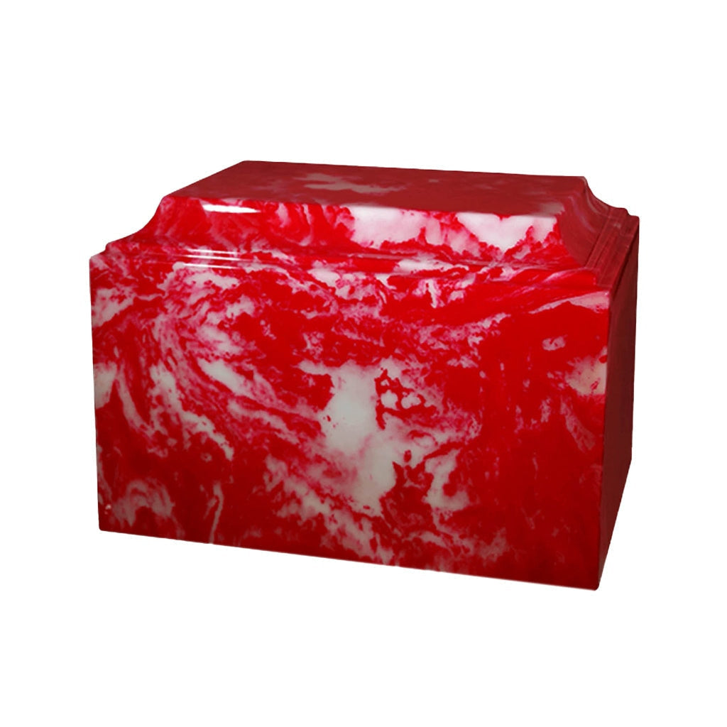 ADULT Cultured Marble Tuscany Urn Cherry Red