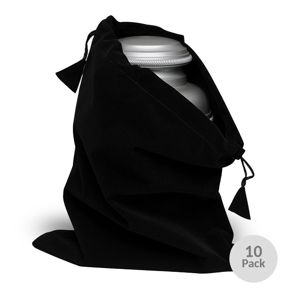 16"×16"- Velvet Urn Bag - Black, Blue OR Burgundy - Pack of 10 Black
