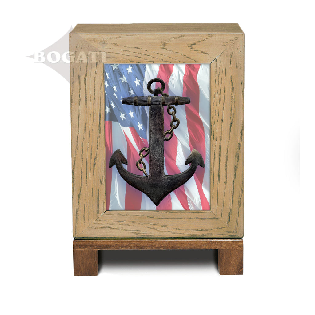 IMPERFECT SELECTION - ADULT Rustic Style Photo Frame Urn - US NAVY