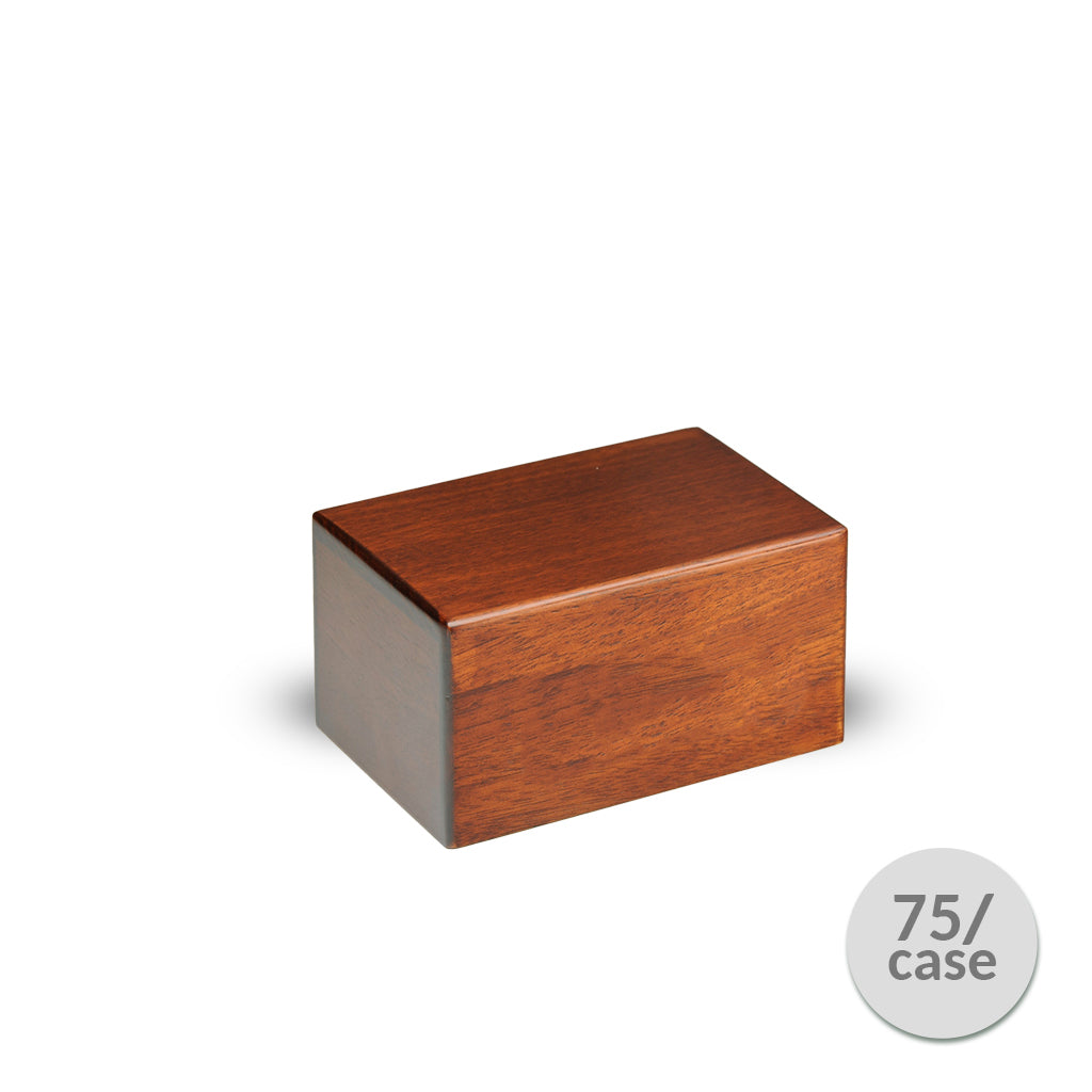 IMPERFECT SELECTION - EXTRA SMALL Paulownia Wood Urn -PY01- Economy Urn - Case of 75