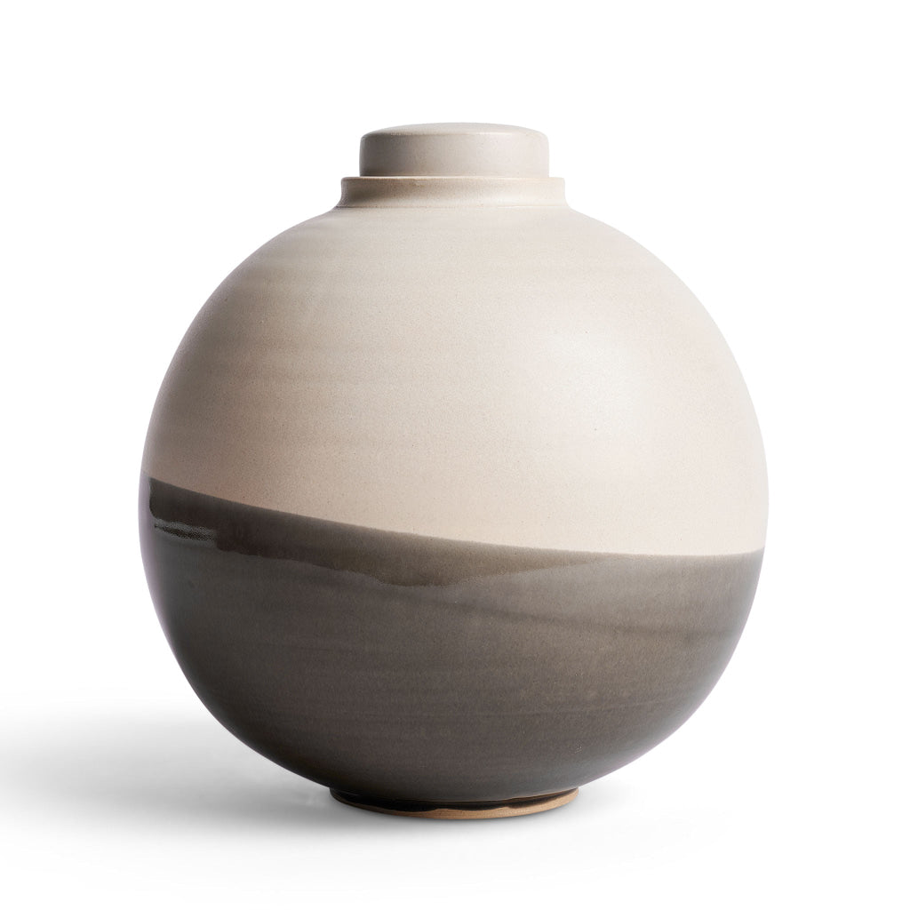 ADULT - Ceramic Urn - Solstice X Terra Noir MOON White-Gray