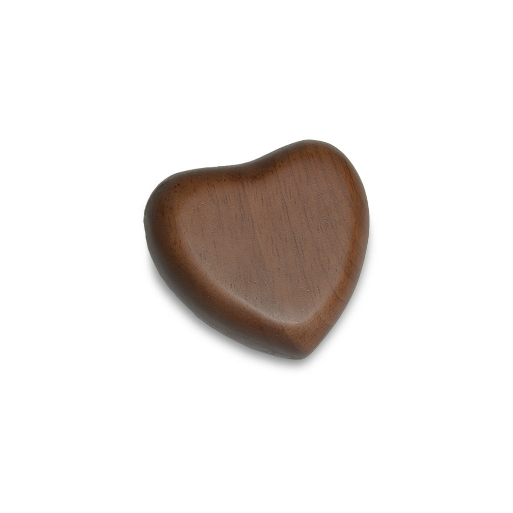 KEEPSAKE - Rubberwood Heart Urn -1023- Espresso Brown