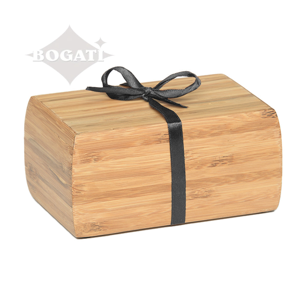 IMPERFECT SELECTION - SMALL - Bamboo Urn - 1024 - Curved edges removable Satin ribbon