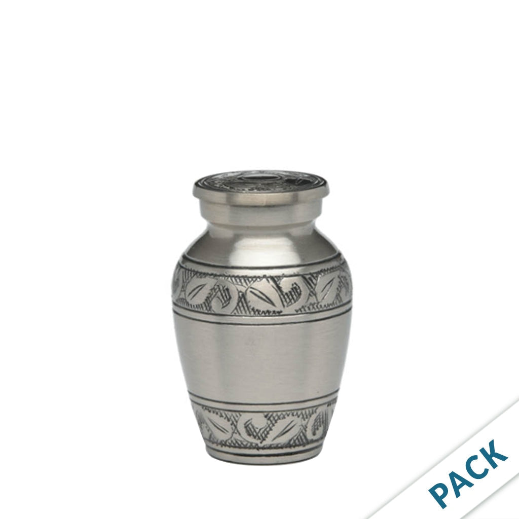KEEPSAKE - Brass -1400-JAS Bogati Jasmine™ Double Border - Pack of 10 Pewter Finish