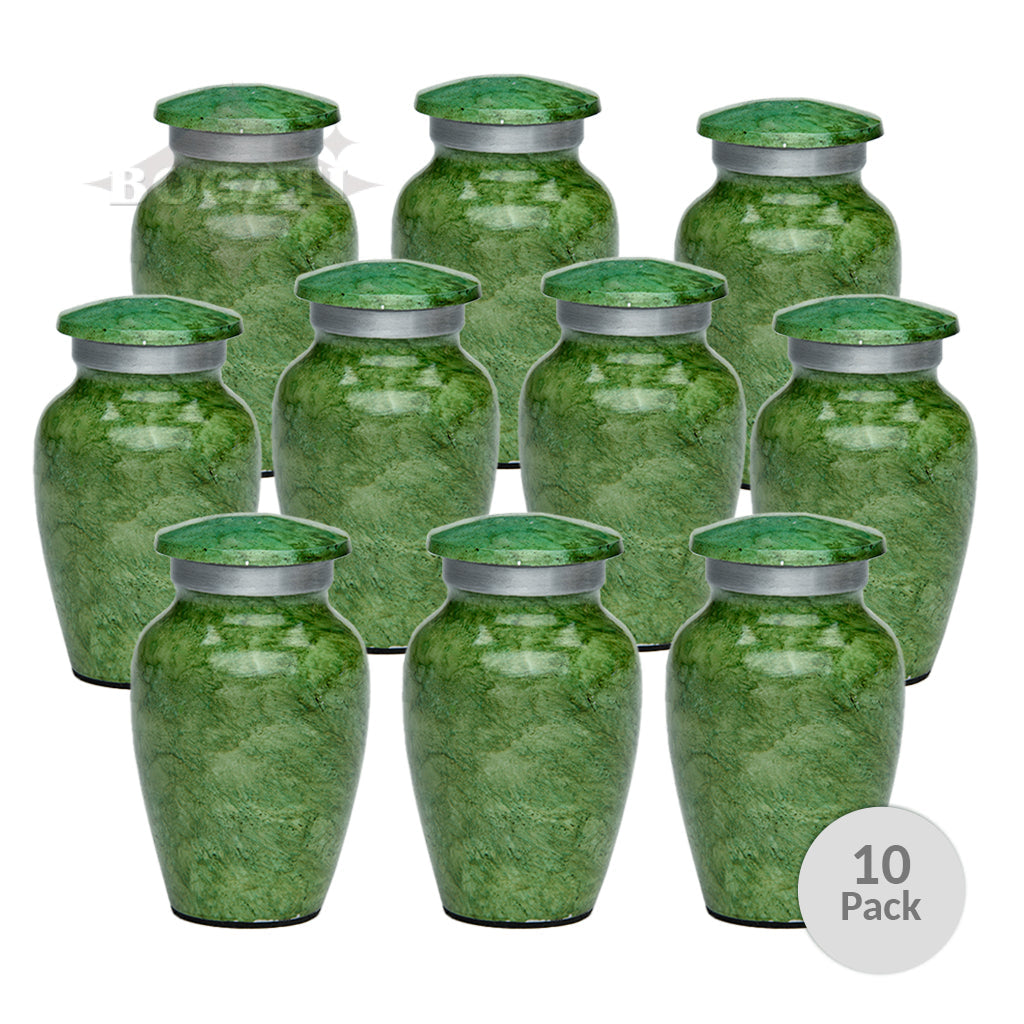KEEPSAKE -Alloy Urn -Hand Painted Stone-look - Pack of 10