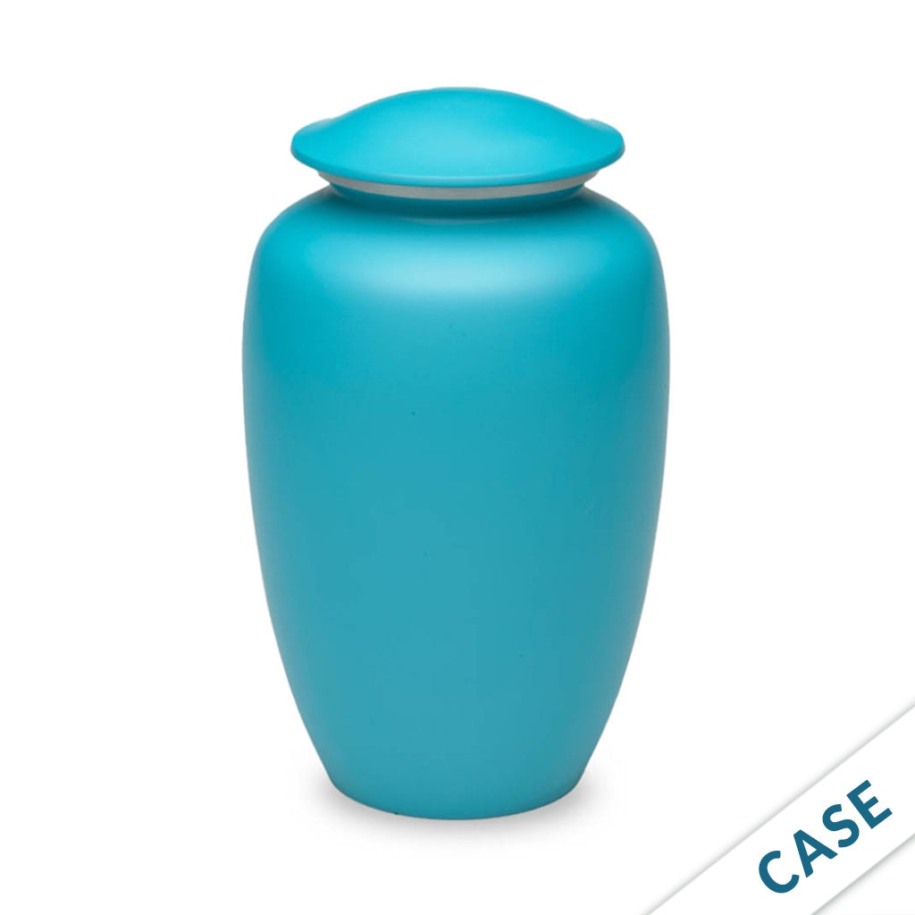 CLEARANCE - ADULT Classic alloy urn - 1800 - Case of 6 Turquoise