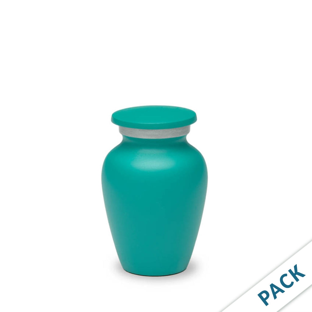 CLEARANCE - KEEPSAKE Classic alloy urn -1800 - Pack of 10 Green