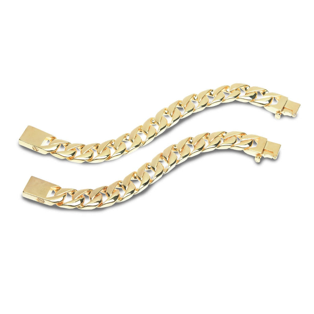 CLEARANCE J-BRAC-05 Gold-tone Curb Chain Bracelet Big Links – 7.25"