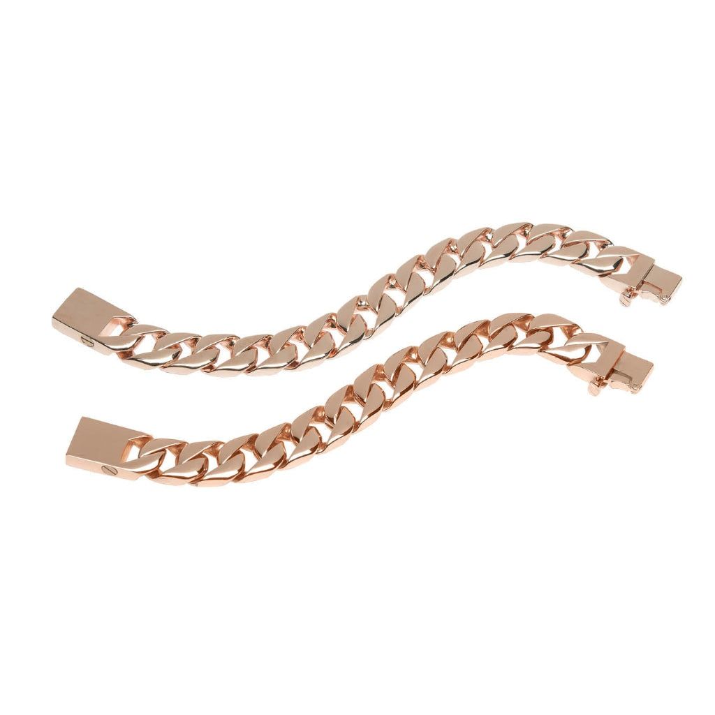 J-BRAC-05 Rose Gold -tone Curb Chain Bracelet Big Links – 7.25"