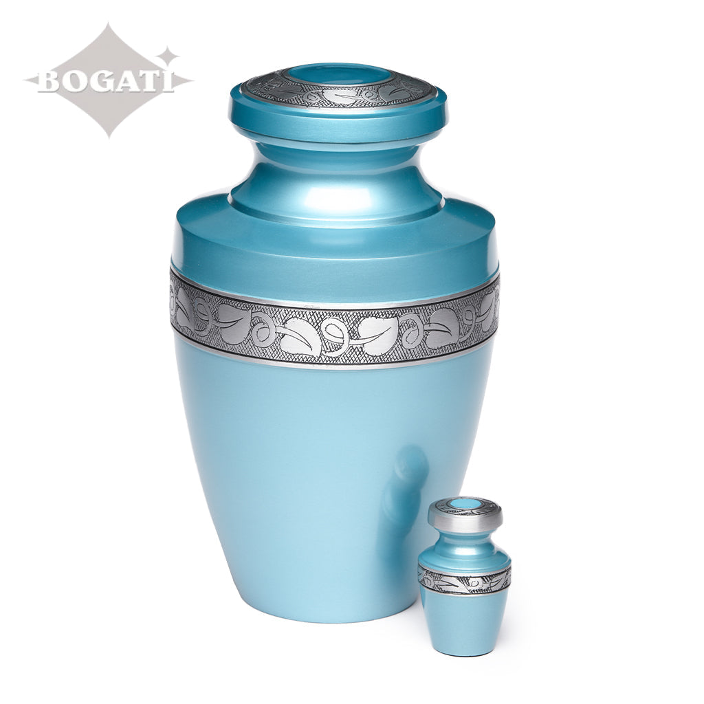 KEEPSAKE - Alloy Urn -2116- Grecian with Bogati Jasmine Border
