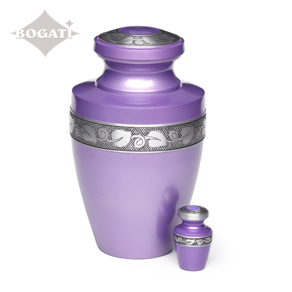 KEEPSAKE - Alloy Urn -2116- Grecian with Bogati Jasmine Border