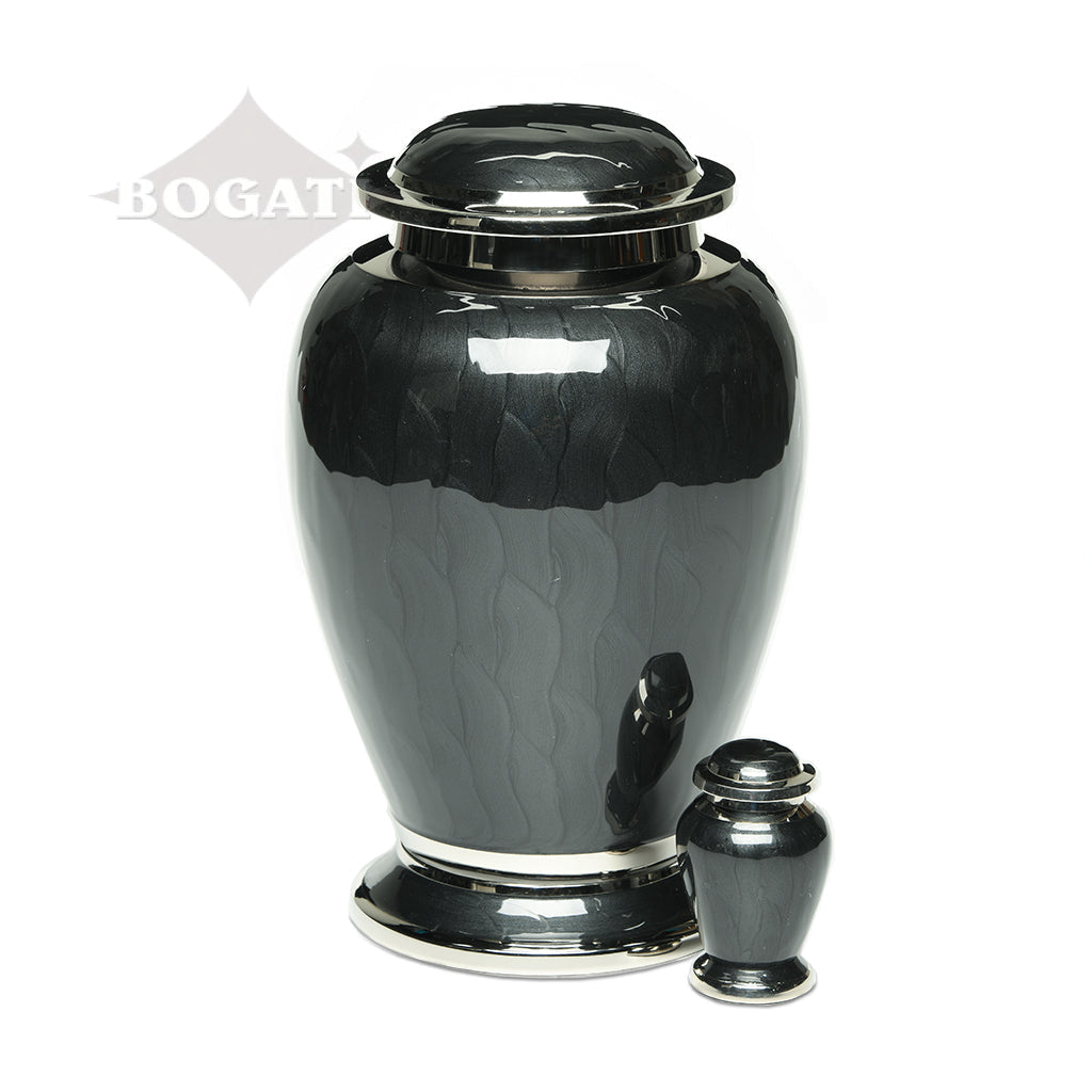 KEEPSAKE - Brass Urn -2571- Gleaming Enamel with Nickel Banding - Pack of 10