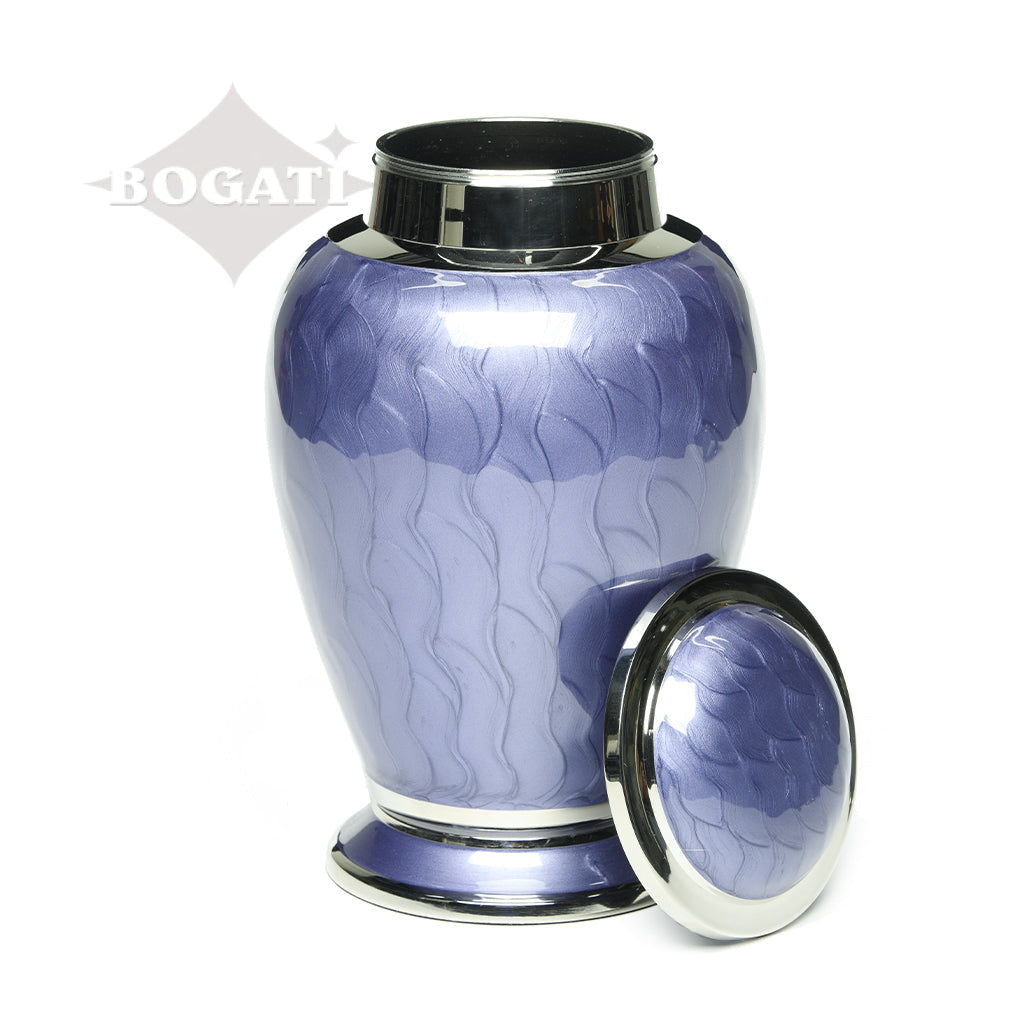 ADULT - Brass Urn -2571- Gleaming Enamel with Nickel Banding - Case of 4