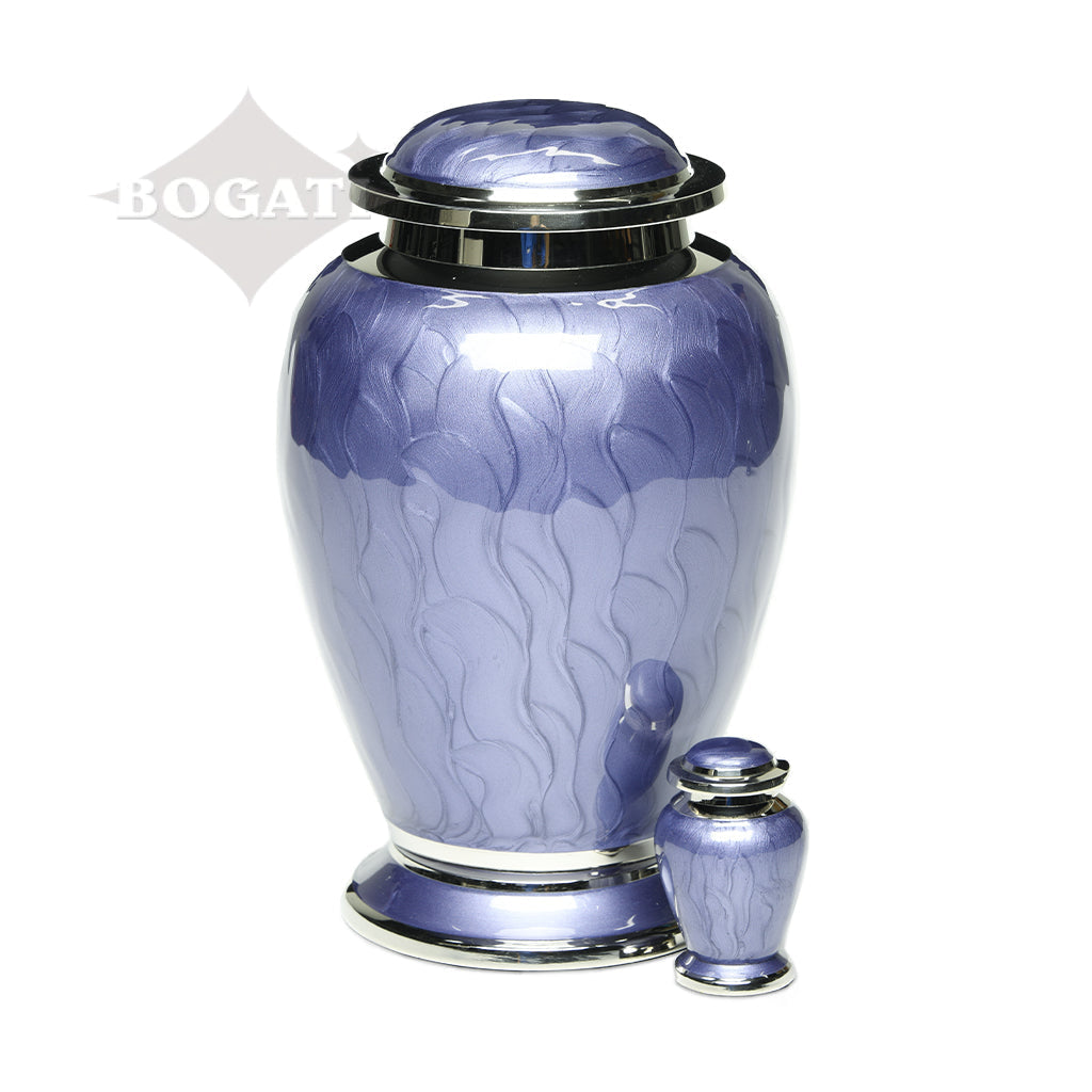 KEEPSAKE - Brass Urn -2571- Gleaming Enamel with Nickel Banding - Pack of 10