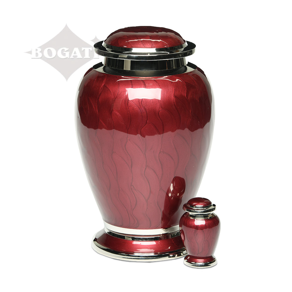KEEPSAKE - Brass Urn -2571- Gleaming Enamel with Nickel Banding - Pack of 10