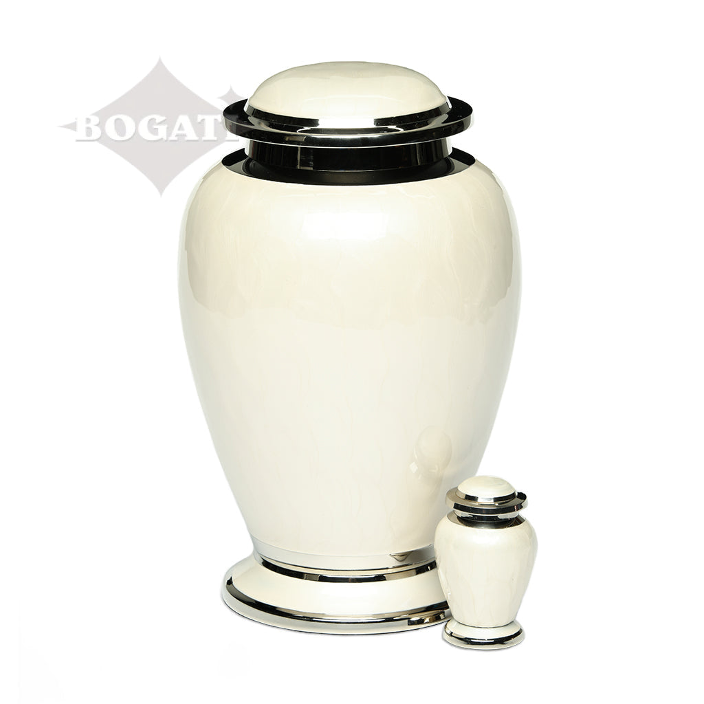 KEEPSAKE - Brass Urn -2571- Gleaming Enamel with Nickel Banding - Pack of 10