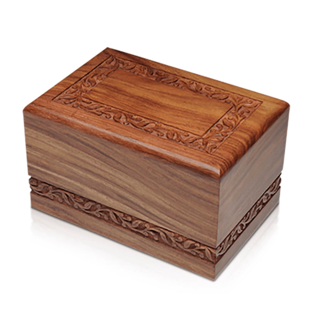 IMPERFECT SELECTION - ADULT - Rosewood Border Urn -2742- Slide-out base