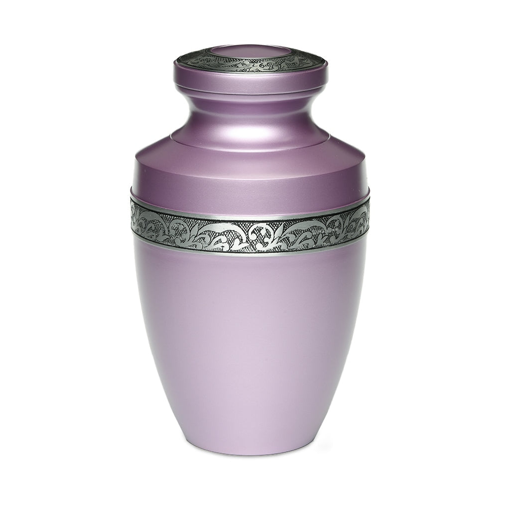 ADULT - Alloy Urn -3076- Grecian with Flowing Vine Lilac
