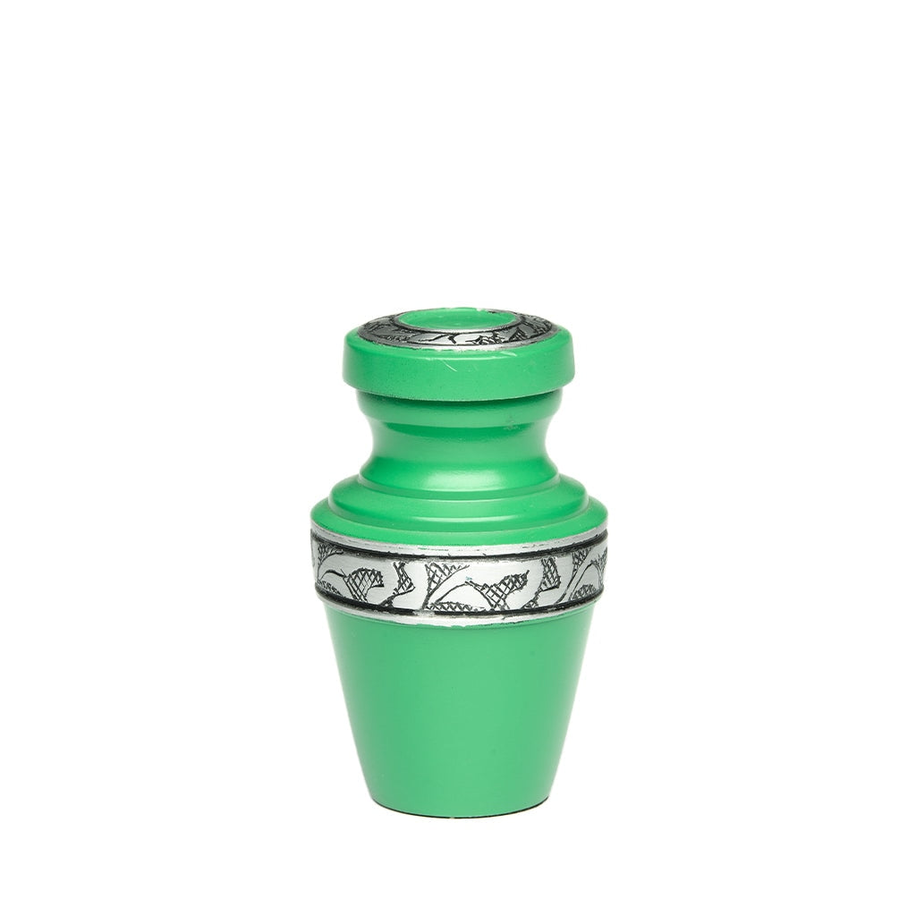 KEEPSAKE - Alloy Urn -3076- Grecian with Flowing Vine Green