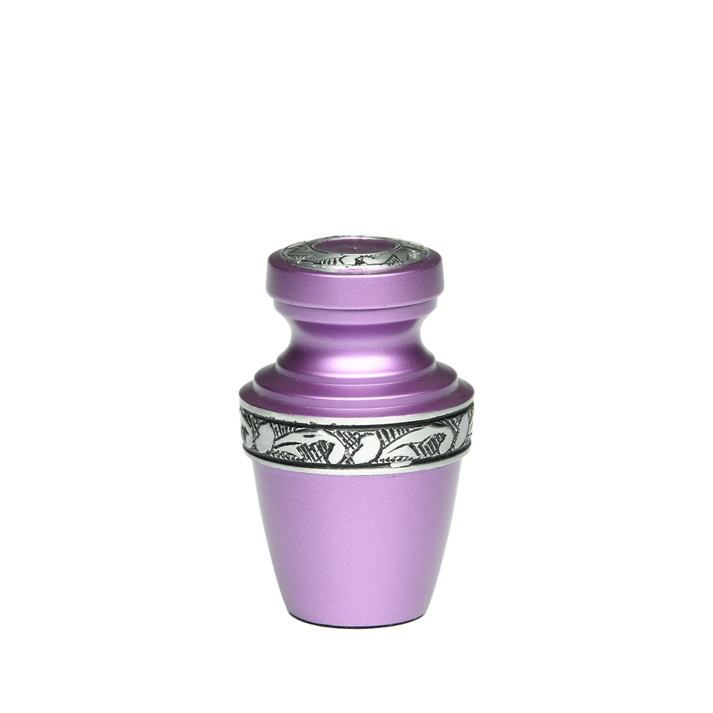 KEEPSAKE - Alloy Urn -3076- Grecian with Flowing Vine Purple