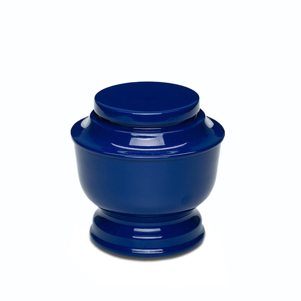 ADULT - Simple Round Alloy Urn -5-5050 Blue