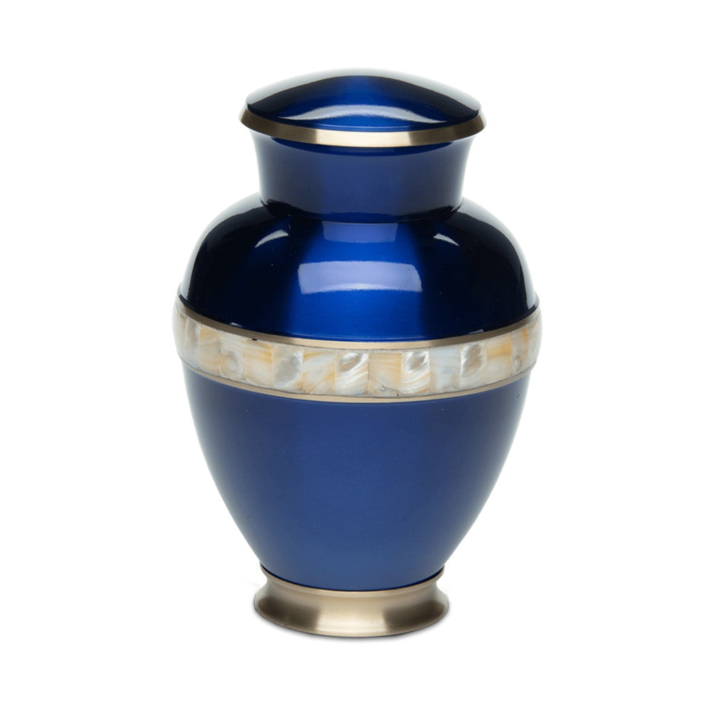 ADULT - Brass Urn -5000-1 - High-gloss Mother of Pearl Blue