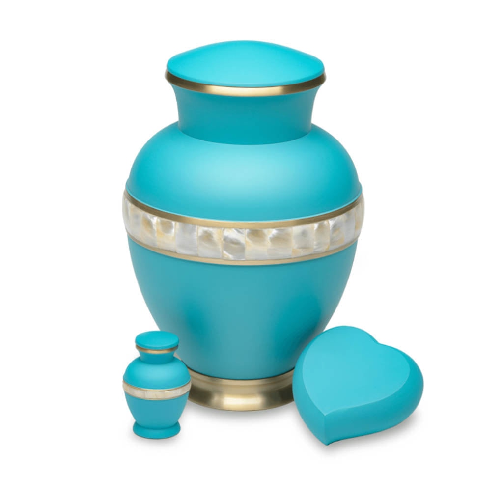 MOTHER of PEARL -5000-2- Matte TURQUOISE - Bogati Exclusive SET