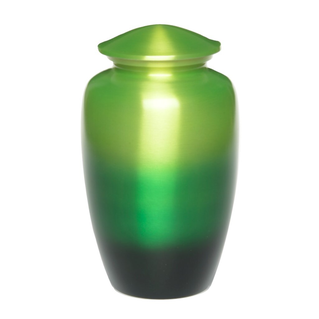 ADULT - Classic Alloy Urn - Ombré Green