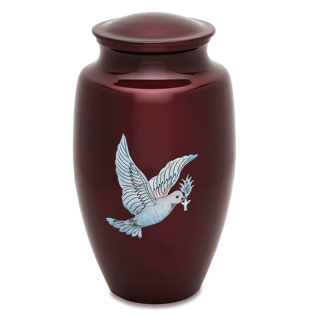 ADULT Alloy - 7406- Burgundy with Mother of Pearl Dove