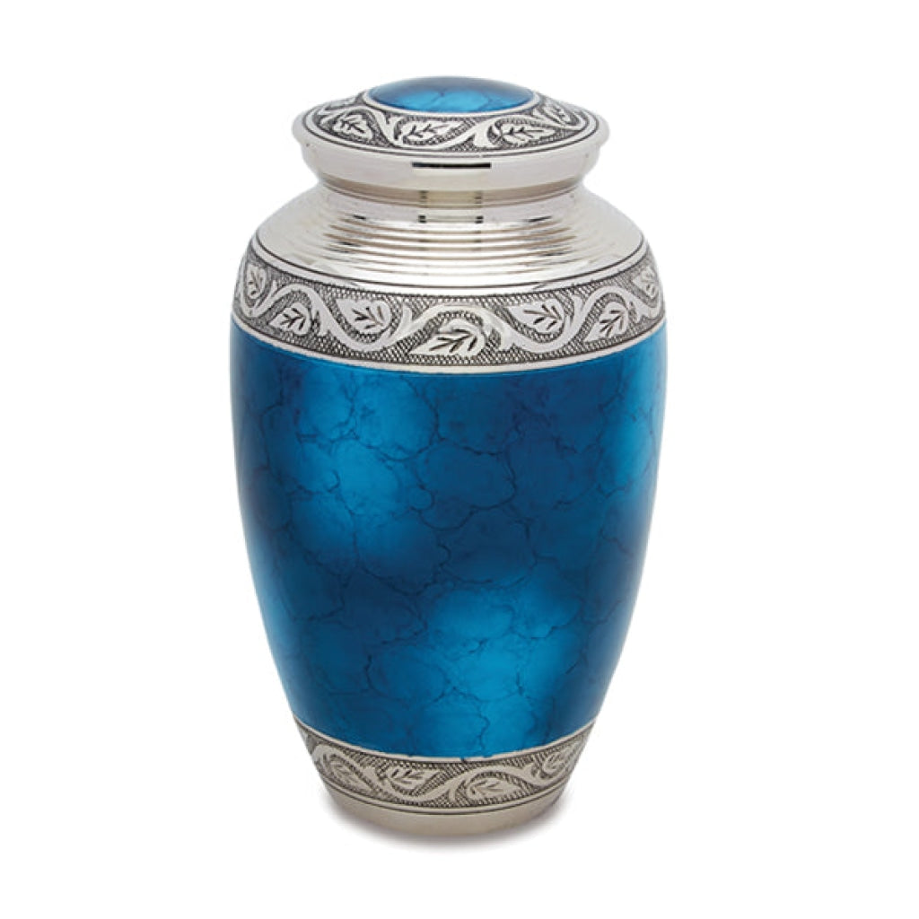 ADULT Alloy urn -7538- Mediterranean Mystic Blue
