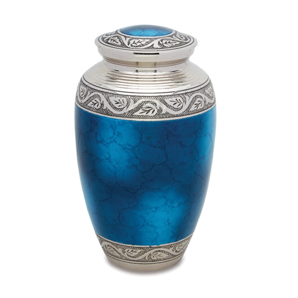 ADULT Alloy urn -7538- Mediterranean Mystic Blue