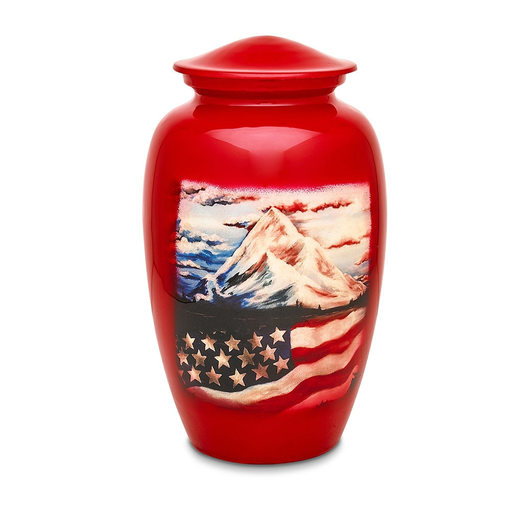ADULT Alloy Urn - Patriots Peak Red