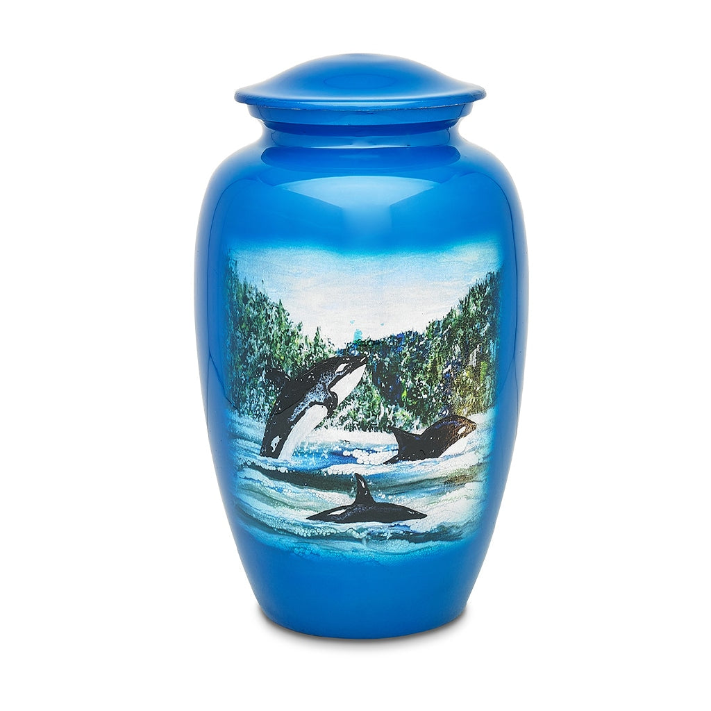 ADULT Alloy Urn -7568- Orca Pod