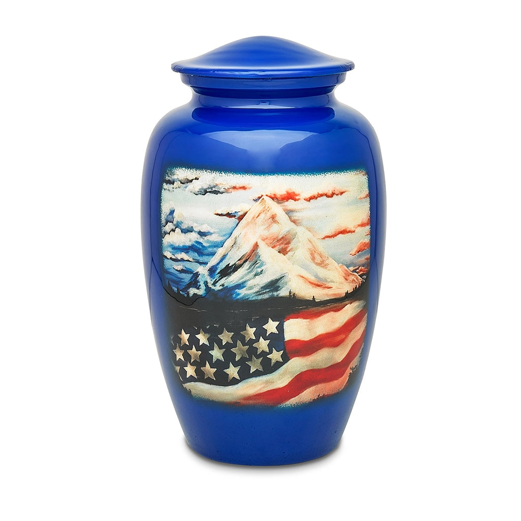 ADULT Alloy Urn - Patriots Peak Blue