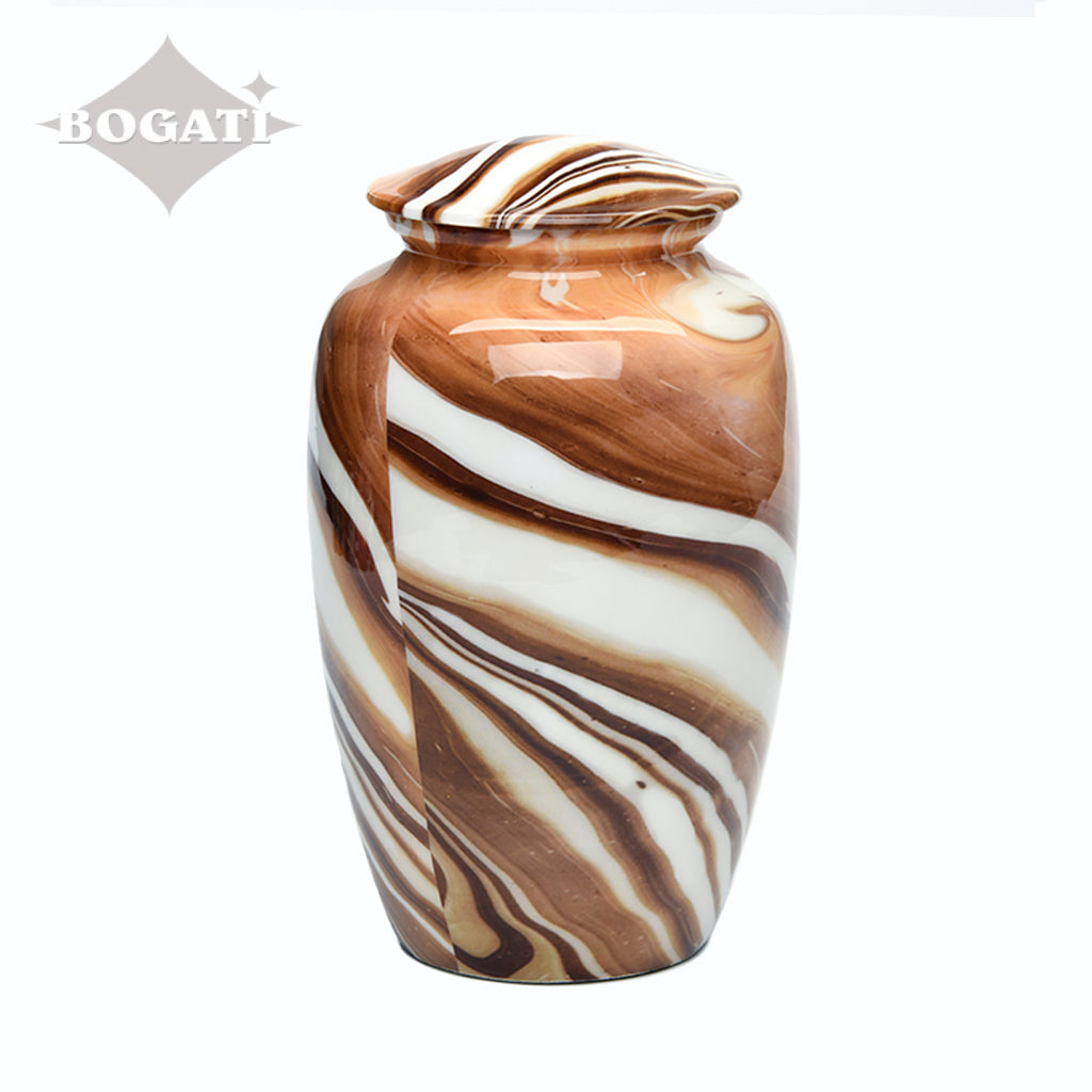 CLEARANCE - ADULT Classic Alloy Urn -9002- Cafe au Lait Swirl