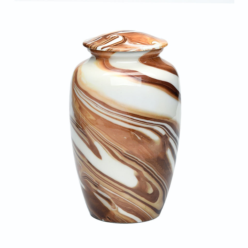 CLEARANCE - ADULT Classic Alloy Urn -9002- Cafe au Lait Swirl