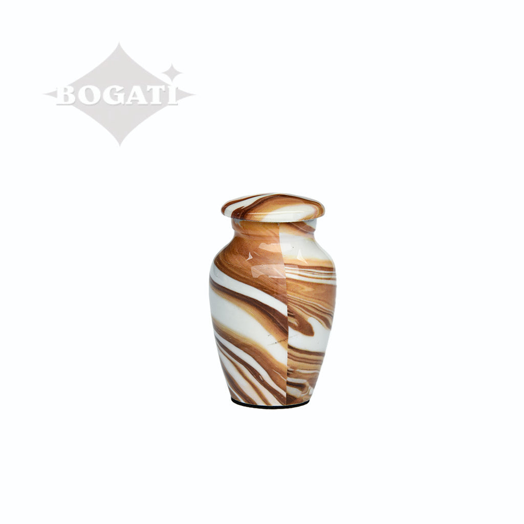 CLEARANCE - KEEPSAKE Classic Alloy Urn -9002- Cafe au Lait Swirl - Pack of 10