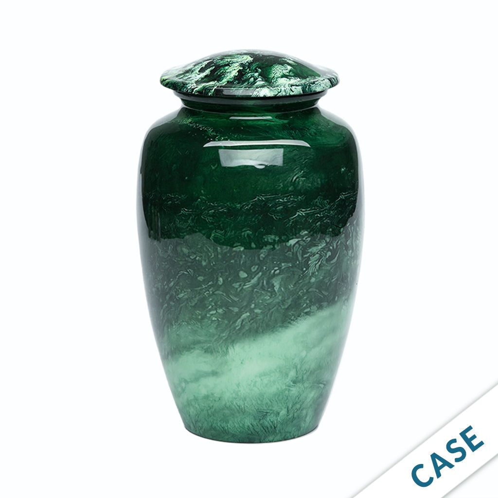 ADULT Classic Alloy Urn -9003- Malachite Green Swirl - Case of 4