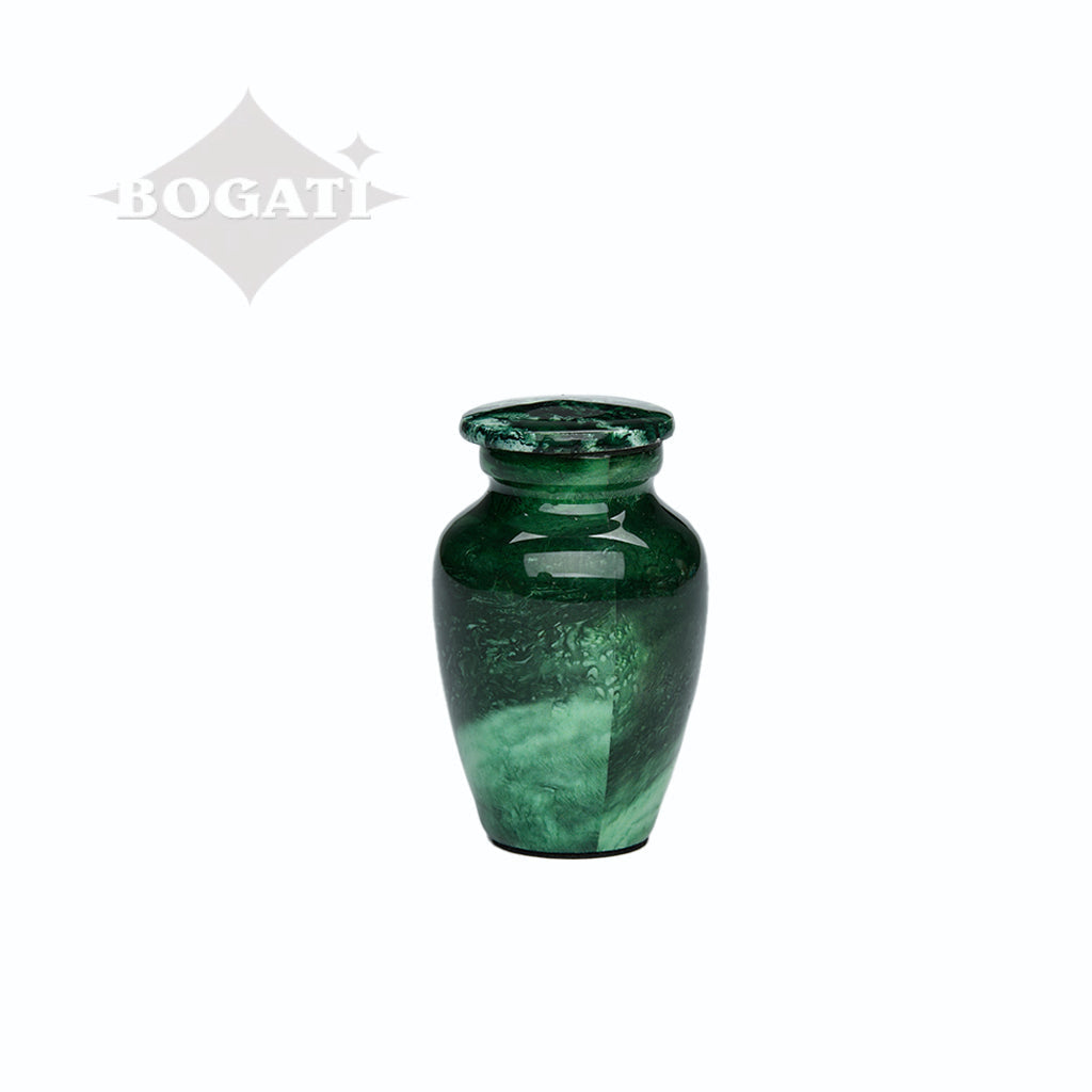 KEEPSAKE Classic Alloy Urn -9003- Malachite Green Swirl - Pack of 10