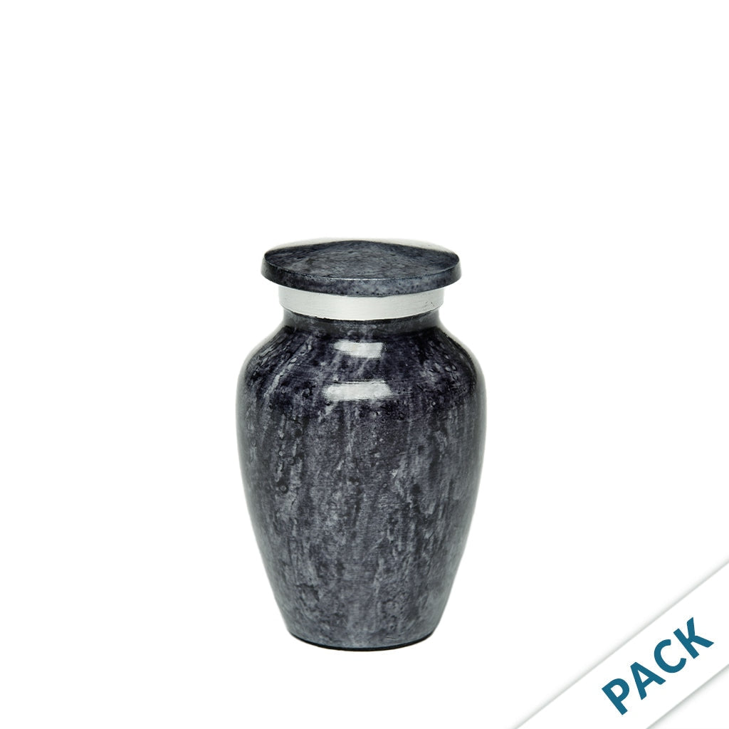 KEEPSAKE Classic Alloy Urn -9009- Black Stone - Pack of 10