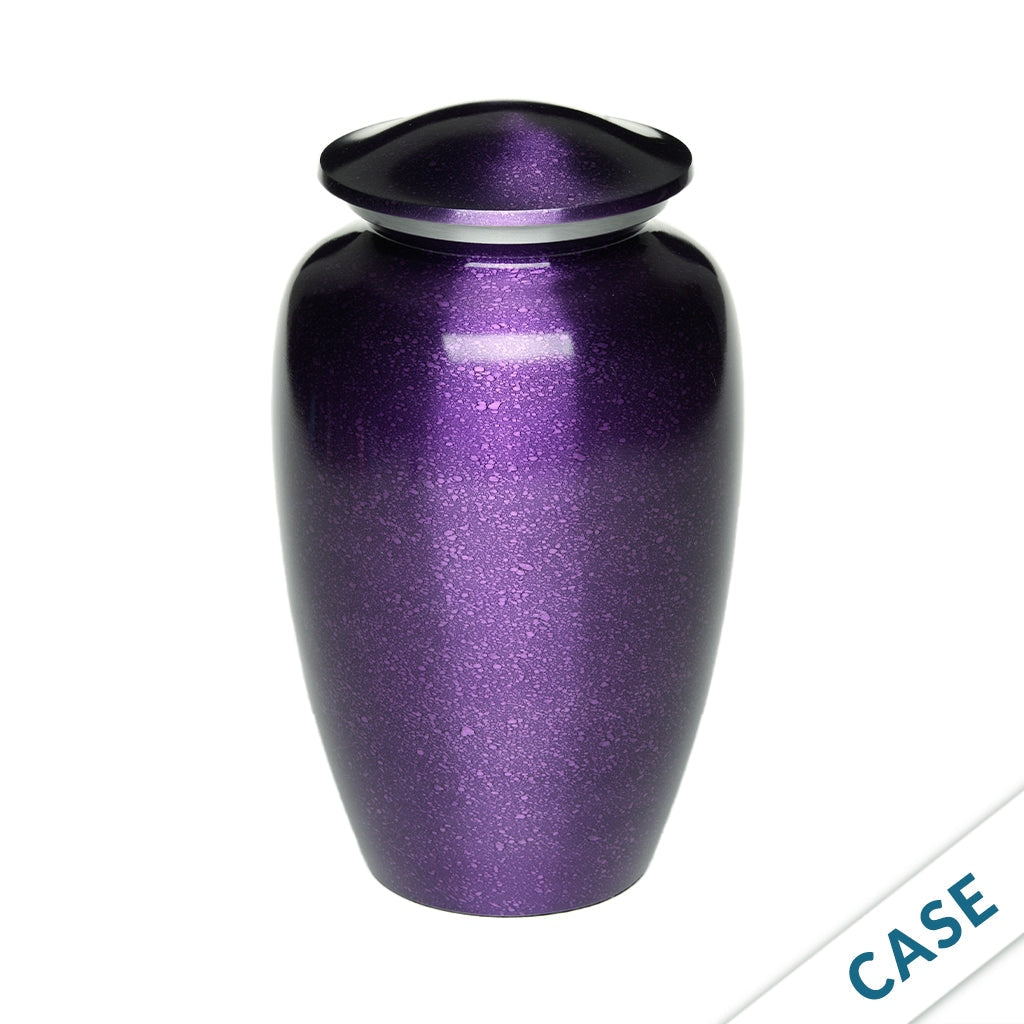 ADULT Classic Alloy Urn -9015- Speckled Purple - Case of 4