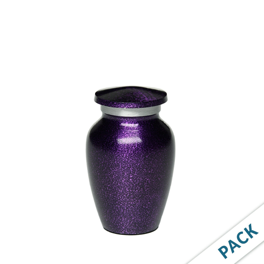 KEEPSAKE Classic Alloy Urn -9015- Speckled Purple - Pack of 10