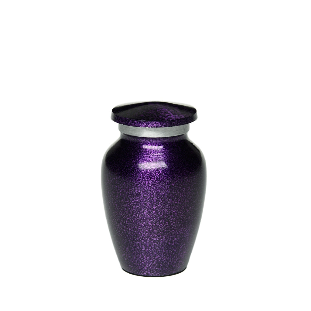 KEEPSAKE Classic Alloy Urn -9015- Speckled Purple