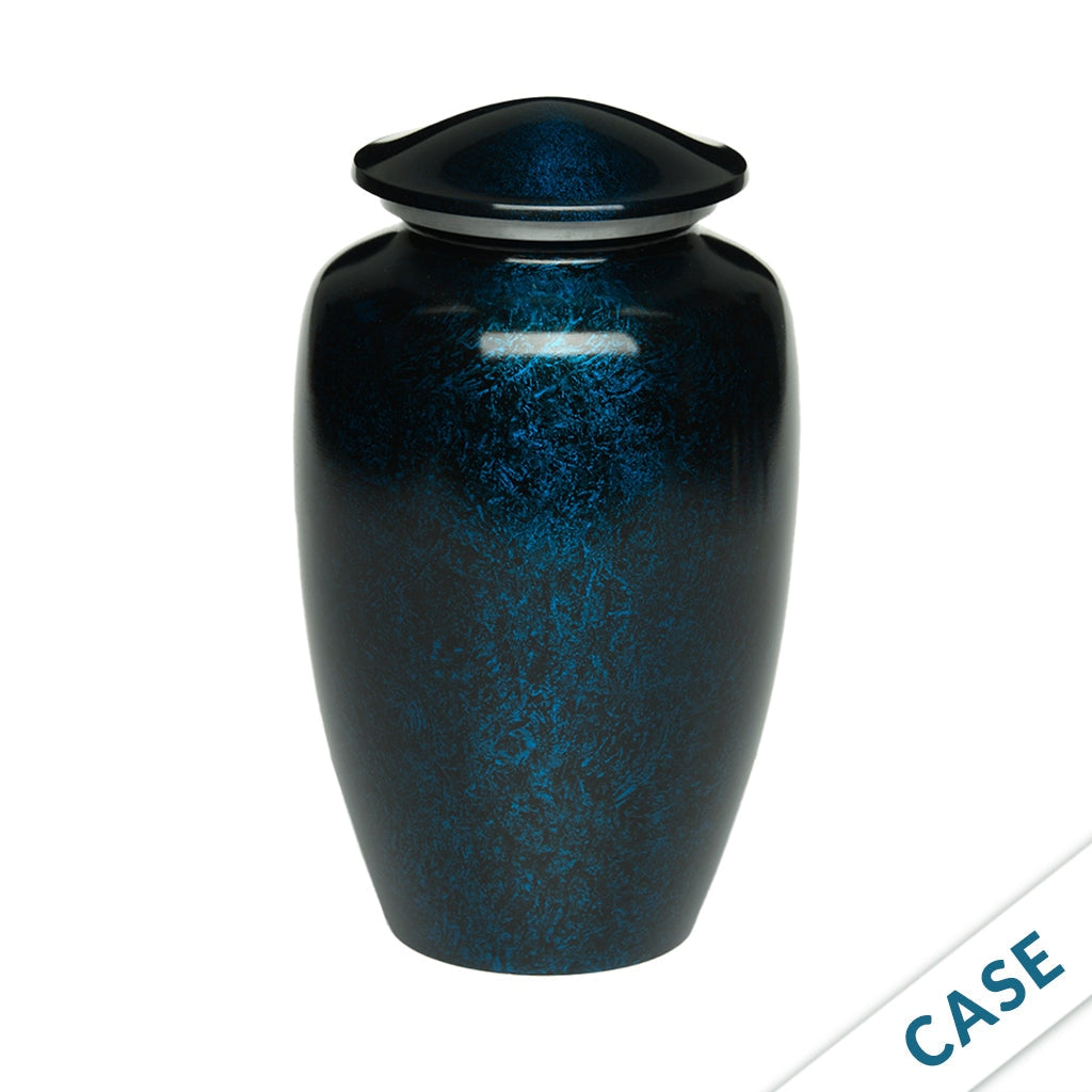 ADULT - Classic Alloy Urn -1310- High Gloss finish - Case of 6 Deep Blue